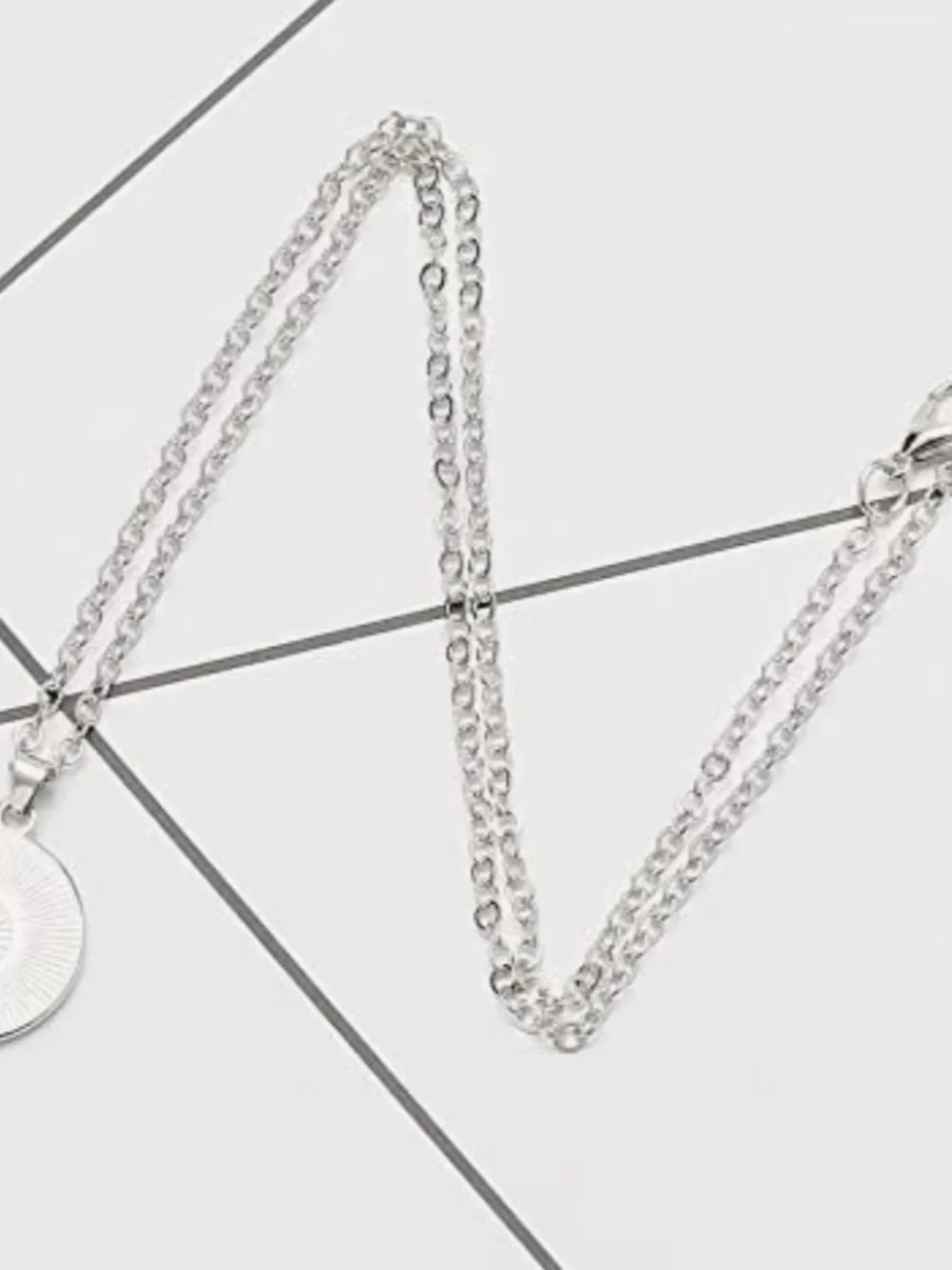 Michael Jackson Silver-tone Round Photo Pendant Necklace
